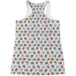 French Bulldog Reading Book Print Women's Racerback Tank Top