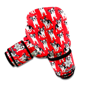 French Bulldog With Glasses Print Boxing Gloves