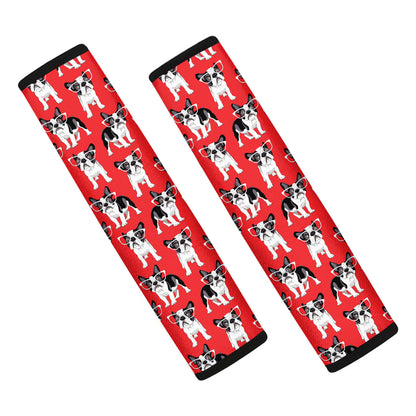 French Bulldog With Glasses Print Car Seat Belt Covers