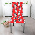 French Bulldog With Glasses Print Dining Chair Slipcover