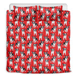 French Bulldog With Glasses Print Duvet Cover Bedding Set