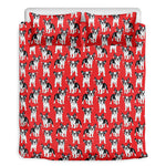 French Bulldog With Glasses Print Duvet Cover Bedding Set