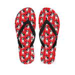 French Bulldog With Glasses Print Flip Flops