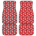 French Bulldog With Glasses Print Front and Back Car Floor Mats