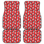 French Bulldog With Glasses Print Front and Back Car Floor Mats