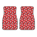 French Bulldog With Glasses Print Front Car Floor Mats