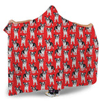 French Bulldog With Glasses Print Hooded Blanket