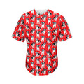 French Bulldog With Glasses Print Men's Baseball Jersey