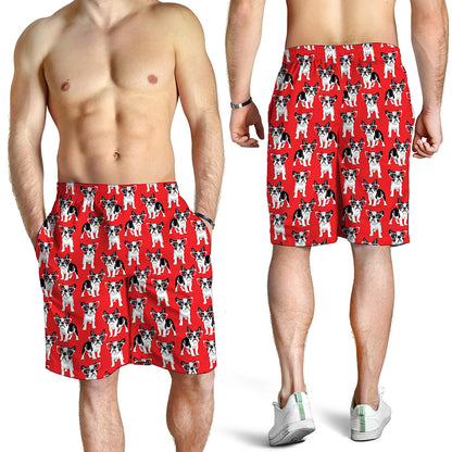 French Bulldog With Glasses Print Men's Shorts