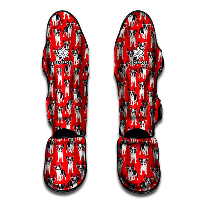 French Bulldog With Glasses Print Muay Thai Shin Guard