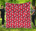 French Bulldog With Glasses Print Quilt