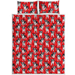 French Bulldog With Glasses Print Quilt Bed Set