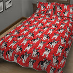 French Bulldog With Glasses Print Quilt Bed Set