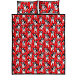 French Bulldog With Glasses Print Quilt Bed Set