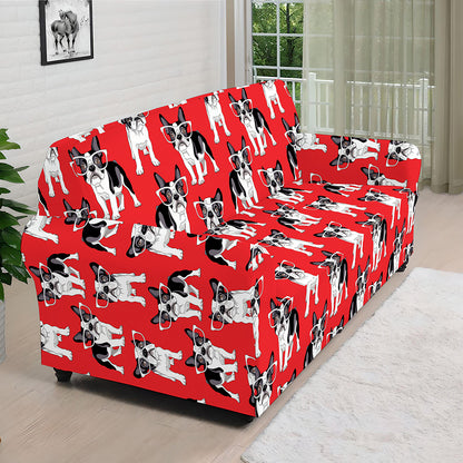 French Bulldog With Glasses Print Sofa Cover