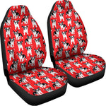French Bulldog With Glasses Print Universal Fit Car Seat Covers