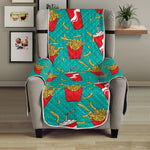 French Fries And Cola Pattern Print Armchair Protector