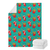 French Fries And Cola Pattern Print Blanket