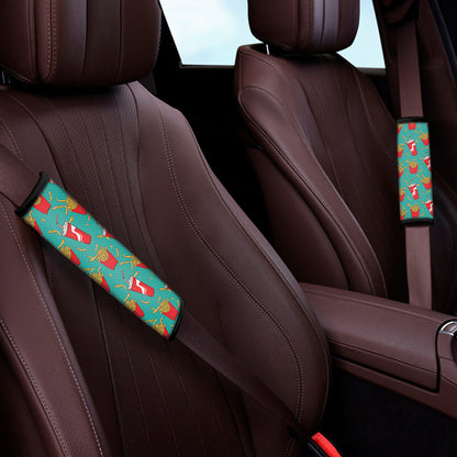 French Fries And Cola Pattern Print Car Seat Belt Covers