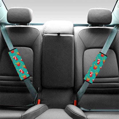 French Fries And Cola Pattern Print Car Seat Belt Covers