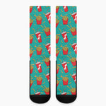 French Fries And Cola Pattern Print Crew Socks