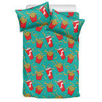 French Fries And Cola Pattern Print Duvet Cover Bedding Set