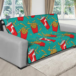 French Fries And Cola Pattern Print Futon Protector