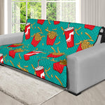 French Fries And Cola Pattern Print Futon Protector