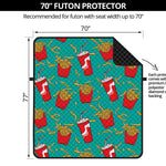 French Fries And Cola Pattern Print Futon Protector