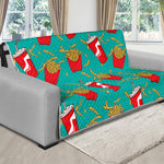 French Fries And Cola Pattern Print Futon Protector