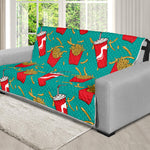 French Fries And Cola Pattern Print Futon Protector