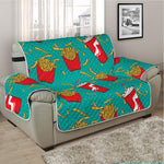 French Fries And Cola Pattern Print Half Sofa Protector