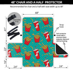 French Fries And Cola Pattern Print Half Sofa Protector