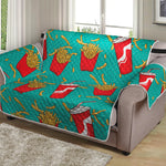 French Fries And Cola Pattern Print Loveseat Protector