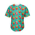 French Fries And Cola Pattern Print Men's Baseball Jersey