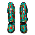 French Fries And Cola Pattern Print Muay Thai Shin Guards