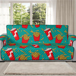 French Fries And Cola Pattern Print Oversized Sofa Protector