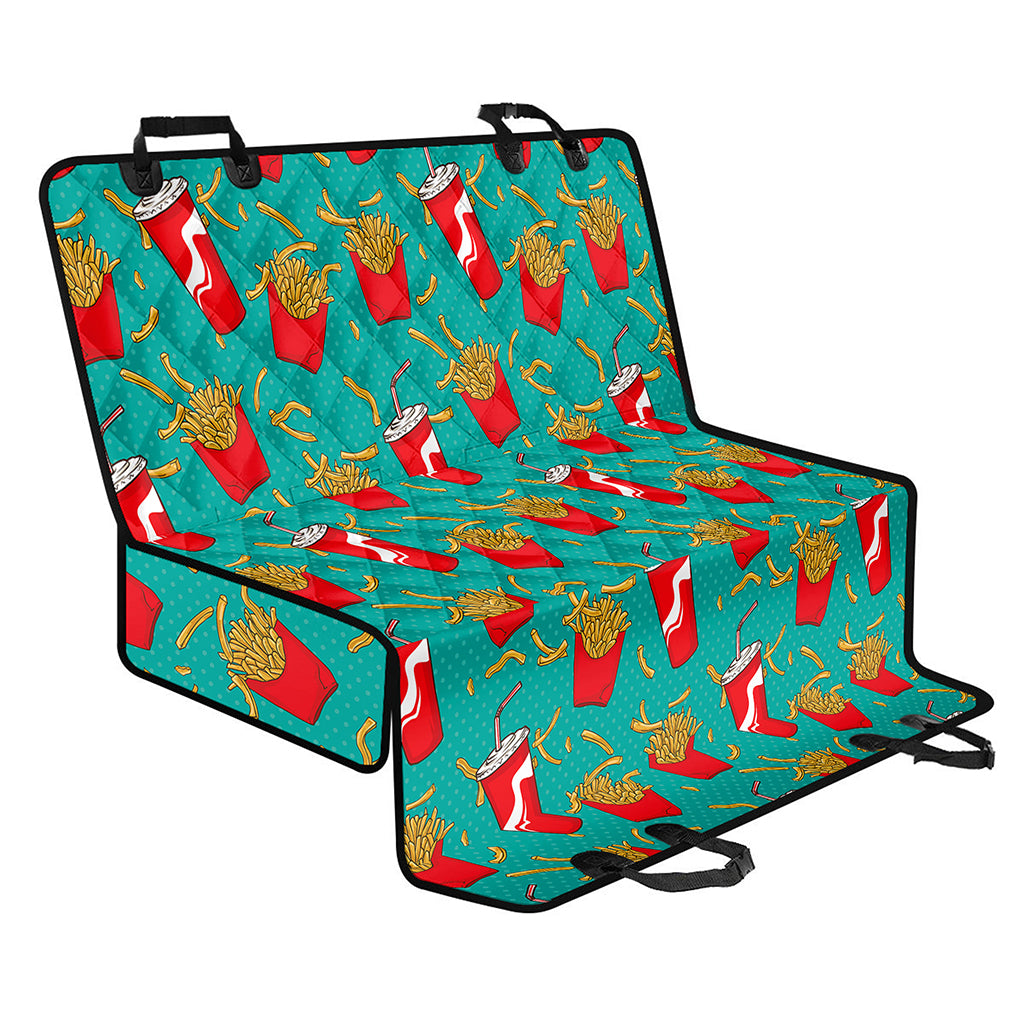 French Fries And Cola Pattern Print Pet Car Back Seat Cover