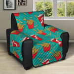 French Fries And Cola Pattern Print Recliner Protector