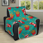 French Fries And Cola Pattern Print Recliner Protector