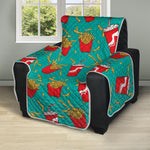 French Fries And Cola Pattern Print Recliner Protector