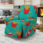 French Fries And Cola Pattern Print Recliner Slipcover