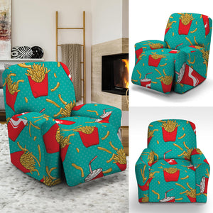 French Fries And Cola Pattern Print Recliner Slipcover