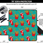 French Fries And Cola Pattern Print Sofa Protector