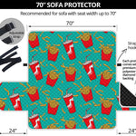 French Fries And Cola Pattern Print Sofa Protector