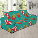 French Fries And Cola Pattern Print Sofa Slipcover