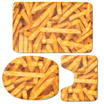 French Fries Print 3 Piece Bath Mat Set