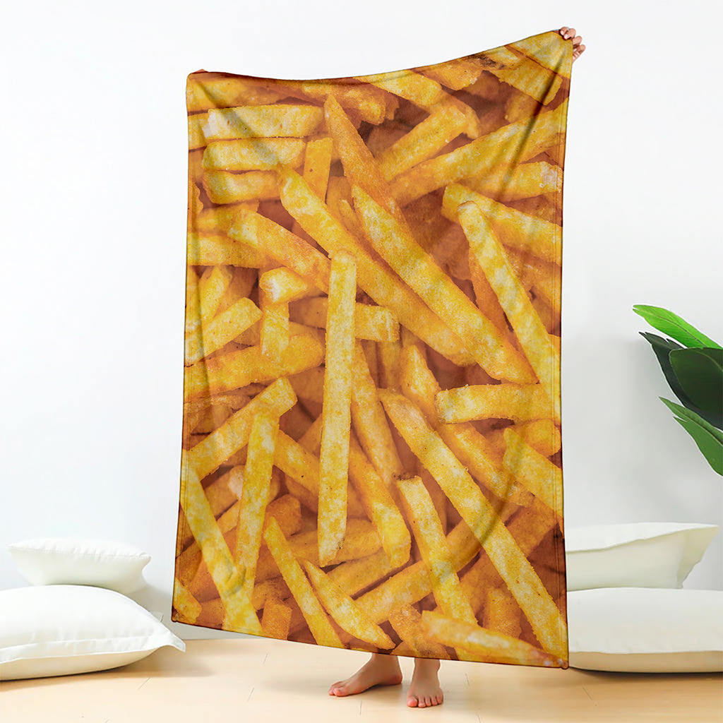 French Fries Print Blanket