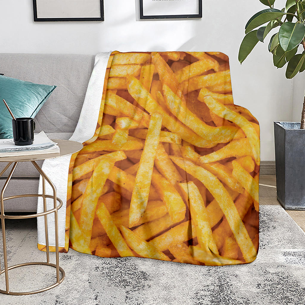 French Fries Print Blanket