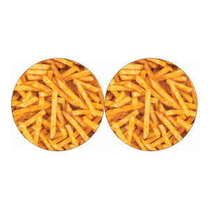 French Fries Print Car Coasters